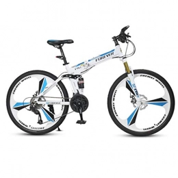 GXQZCL-1 Bike GXQZCL-1 Mountain Bike, Carbon Steel Frame Folding Bicycles, Dual Suspension and Dual Disc Brake, 26inch Wheels MTB Bike (Color : A, Size : 24-speed)