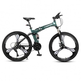 GXQZCL-1 Bike GXQZCL-1 Mountain Bike, Carbon Steel Frame Folding Bicycles, Dual Suspension and Dual Disc Brake, 26inch Wheels MTB Bike (Color : B, Size : 27-speed)
