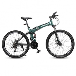 GXQZCL-1 Bike GXQZCL-1 Mountain Bike, Folding Hardtail Bicycles, Full Suspension and Dual Disc Brake, 26inch Wheels, 24 Speed MTB Bike (Color : A)