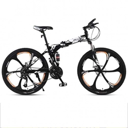 GXQZCL-1 Bike GXQZCL-1 Mountain Bike, Folding Mountain Bicycles, Dual Suspension and Dual Disc Brake, 26inch Mag Wheels MTB Bike (Color : White, Size : 27-speed)