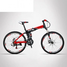 HIKING BK Bike HIKING BK Travel bike 21-speed Folding mountain bike Off-road Students adult Men and women Race bike Commuter foldable bicycle Shimono shifter With Aluminium frame Disc brake-D 95x160cm(37x63inch)