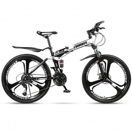 Hmvlw Bike Hmvlw mountain bikes Folding Bike-26 Inch Wheel Variable Speed Mountain Bike Double Shock Absorption System Women Man Outdoor Sports Bicycle，Large (Color : White, Size : 24 Speeds)