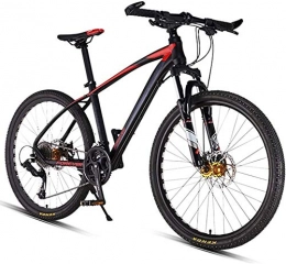 HongTeng Bike HongTeng 26inch 27-Speed Mountain Bikes, Dual Disc Brake Hardtail Mountain Bike, Mens Women Adult All Terrain Mountain Bike, Adjustable Seat & Handlebar (Color : Red)