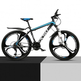 Hxx Folding Mountain Bike Hxx Cross Country Mountain Bike, 26" 30 Speed Lightweight Folding Bicycle Front And Rear Double Suspension System Quick Folding Men And Women Pass, B