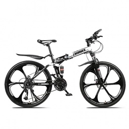 JW Folding Mountain Bike JW Off-road Double Shock-absorbing Mountain Bike Bicycle 26-inch One-wheel Foldable Mountain Bike, 21-speed / 27-speed