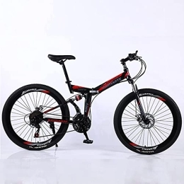 JYCCH Folding Mountain Bike JYCCH Mountain Bike, Adult Folding Mountain Bike 26 Inch 27Speed Variable Speed Road Bicycle Cycling Off-road Soft Tail Bicycle Men Women Outdoor Sports Ride BU 3 wheels- 26" 21SPD (Bk 40 Wheels 26)