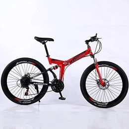 JYCCH Folding Mountain Bike JYCCH Mountain Bike, Adult Folding Mountain Bike 26 Inch 27Speed Variable Speed Road Bicycle Cycling Off-road Soft Tail Bicycle Men Women Outdoor Sports Ride BU 3 wheels- 26" 21SPD (Rd 40 Wheels 24)