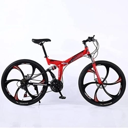 JYCCH Folding Mountain Bike JYCCH Mountain Bike, Adult Folding Mountain Bike 26 Inch 27Speed Variable Speed Road Bicycle Cycling Off-road Soft Tail Bicycle Men Women Outdoor Sports Ride BU 3 wheels- 26" 21SPD (Rd 6 Wheels 26)