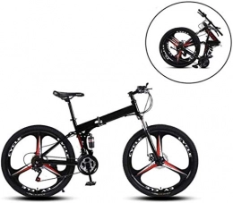 JYD Folding Mountain Bike JYD 26-inch mountain bikes, collapsible frame made of carbon steel with a variable speed twin shock absorption three cutting wheels foldable bicycle speed 7 to 2.21