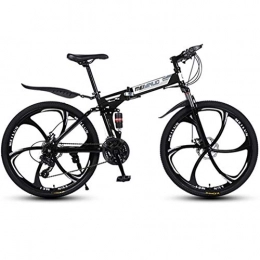 Kays Bike Kays Mountain Bike, Foldable Bicycles, Carbon Steel Frame, Dual Suspension And Dual Disc Brake, MTB Bike, 26inch Wheels (Color : Black, Size : 21-speed)