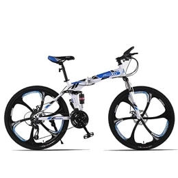 KOSGK Bike KOSGK Unisex Bicycles 26" 27-Speed Folding Mountain Trail Bicycle Compact Bike Drivetrain for Adult YouthBoys and Girls