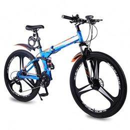 KVIONE Bike KVIONE E9 Mountain Bike 27 Speed Mountain Bike for Men and Women foldable bicycle 29 Inches MTB Mountain Bicycle High-carbon Steel with 27-speed Disc Brake Folding Bike (Blue)