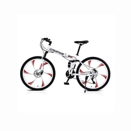 LANAZU Bike LANAZU Foldable Bike, 26-inch Mountain Bike, 21-speed Six-wheel Suspension Bike, Suitable for Transportation, Adventure