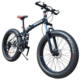 LHQ-HQ Bike LHQ-HQ Folding Mountain Adult Bike 26" 4.0 Fat Tire Bike MTB Bicycle Dual Disc Brake 30 Speed, Loading 200Kg Dual-Suspension, D