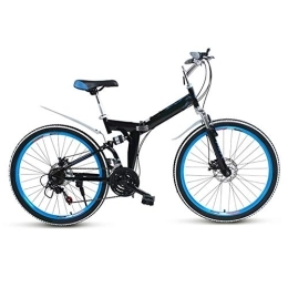 LIUCHUNYANSH Bike LIUCHUNYANSH Off-road Bike Mountain Bike Adult Folding Bicycle Road Men's MTB Bikes 24 Speed 26 Inch Wheels For Womens (Color : Blue, Size : 26in)