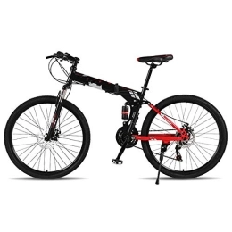 Liutao Folding Mountain Bike liutao Bicycle adult damping mountain bike double disc brake one wheel off-road speed bicycle folding mountain bike 26 * 17(165-175cm) futiao