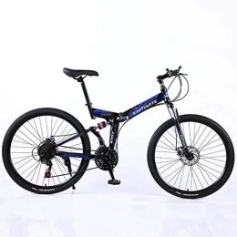 LJXiioo Folding Mountain Bike LJXiioo Folding Mountain Bike 24 Inch Adult Variable Speed Lightweight Mini Small Student Country Bike, Double Disc Brake, Adjustable Seat Bikes, E