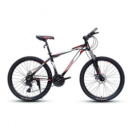 MLGTCXB Folding Mountain Bike MLGTCXB 24-Speed Mountain Bikes, Adult High-carbon Steel Frame Hardtail Bicycle, Men's All Terrain Mountain Bike, Anti-Slip Bikes, Red, 26 inches