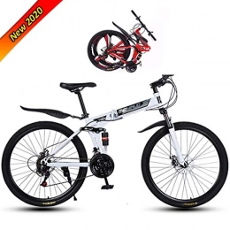 LLLOE Bike Mountain Bike 26 Inch, Outroad Mountain Bike21 / 24 / 27 Speed Folding Bike Double Disc Brake Suspension Fork Rear Suspension Anti-Slip Bicycles Sold by LLLOE