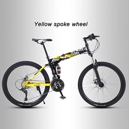 ZYZYZY Folding Mountain Bike Mountain Bike Adult Folding Lightweight High-carbon Steel Road Bike Variable Speed Disc Brake All Terrain MTB Racing Bicycle C-30 Speed 24 Inches