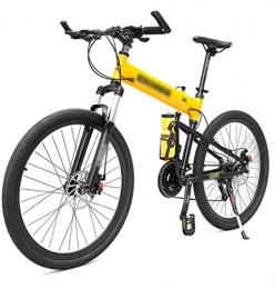 PFSYR Bike Mountain Bike Folding Bicycle, Men Women Light Weight Aluminum Alloy Bike, 24 Inches 24-speed Variable-speed Mountain Bike, Double Shock-absorbing Student MTB Racing Bike, Mountain / Road / Flat Ground /