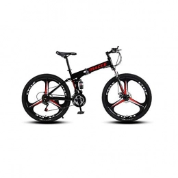 AXH Bike Mountain Bike Folding Bikes 24 Inch 24 Speed Adult Mountain Bike, Off-Road Variable Speed Racing Bikes for Men And Women, black, 24 speed 24 inch