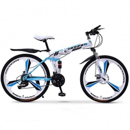 SVNA Bike Mountain Bike Folding Bikes, 27-Speed Double Disc Brake Full Suspension Anti-Slip, Off-Road Variable Speed Racing Bikes for Men And Women