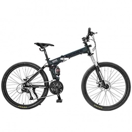 Mountain Bike Folding Mountain Bike Mountain Bike Folding Variable Speed Bike, 27-speed Adjustable With Dual Disc Brakes, 26-inch Full Suspension GH