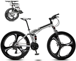 MQJ Folding Mountain Bike MQJ 24 inch MTB Bicycle Unisex Folding Commuter Bike 30-Speed Gears Foldable Mountain Bike Off-Road Variable Speed Bikes for Men and Women Double Disc Brake-A_21 Speed, a, 24 Speed