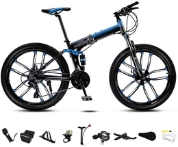 MQJ Folding Mountain Bike MQJ 26 inch MTB Bicycle Unisex Folding Commuter Bike 30-Speed Gears Foldable Mountain Bike Off-Road Variable Speed Bikes for Men and Women Double Disc Brake, 27 Speed