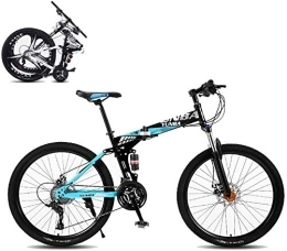 MQJ Folding Mountain Bike MQJ Foldable Mountain Bike 8 Seconds Fast Folding MTB Bicycle 26 Inches 21 Speed Steel Frame Dual Disc Brake Folding Bike for Off-Road Outdoor City Cycling Travel-26Inch_C, 26Inch, B