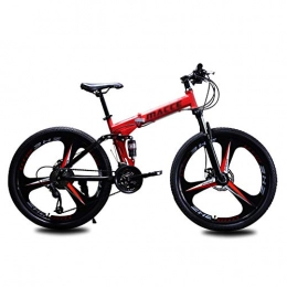 MSM Furniture Bike MSM Furniture 26 Inch 24 Speed Variable Speed Double Shock Absorption Mountain Bike, Folding Mountain Bikes, Mountain Bicycle Red 26", 24-speed