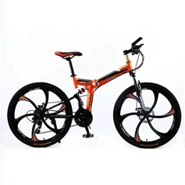 Nfudishpu Folding Mountain Bike Nfudishpu Folding bike adult mountain bike full suspension folding bicycle 26" wheel 21 / 24 speed, 21 speed