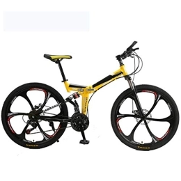 Nfudishpu Folding Mountain Bike Nfudishpu Overdrive hard tail mountain bike folding bicycle bike 26" wheel 21 / 24 speed of, 21 speed