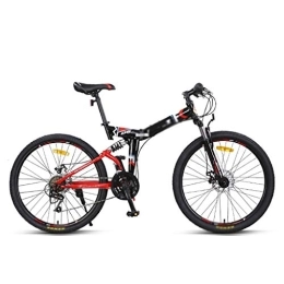 NYKK Bike NYKK Cruiser Bikes Mountain Bike Off-road 24 Variable Speed Foldable Soft Tail Bicycle Ultra Light Portable Bicycle Comfort Bikes