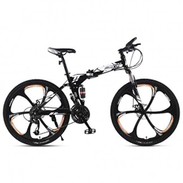 NZ-Children's bicycles Folding Mountain Bike NZ-Children's bicycles Mountain Bike 21 / 24 / 27 Speed Steel Frame 24 Inches 3-Spoke Wheels Suspension Folding Bike, 27speed