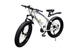 Phantom Set Fat Bike 26 Inch 21 Speed Shimano Fat Mountain Bike, Bianco, L