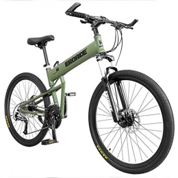 QIMENG Bike QIMENG 29 Inch Mountain Bike Folding, Hardtail Mountain Bikes, Aluminum, with Dual Disc Brake, 24 / 27 / 30-Speed Drivetrain, Off-Road, for Men And Women, Suitable for 176-195Cm, Green, 24 speed
