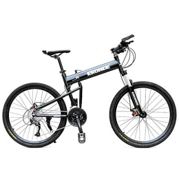 QMMD Folding Mountain Bike QMMD 26-Inch / 29-Inch Mountain Bikes, Men's Foldable Frame Bicycle, Adult Aluminum Frame Mountain Trail Bike, 24-27-30-Speed Hardtail Mountain Bike, Anti-Slip Bikes, 29 Inch blue, 30 speed