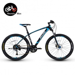 QMMD Bike QMMD Adult Mountain Bikes, 27.5-Inch Hardtail Mountain Bike, Bicycle Aluminum Frame, 27-Speed Anti-Slip Bikes Dual Disc Brake, Front Suspension Mountain Bicycle, 27.5 Inch blue, 27 speed