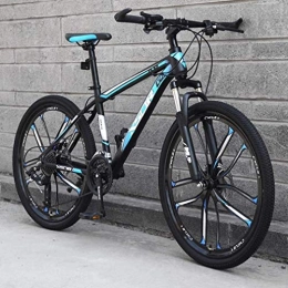 QZ Folding Mountain Bike QZ 24 Inch Wheels Mens Adult Mountain Bike, Lightweight High-Carbon Steel Frame Snowmobile Bikes, Double Disc Brake Beach Bicycle (Color : B, Size : 21 speed)