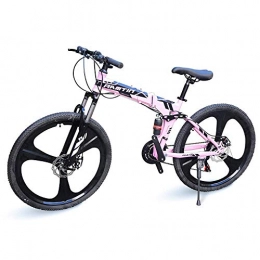 ramtin bike Folding Mountain Bike ramtin bike Pink Folding 3 Spoke Alloy Rim Mountain Bicycle