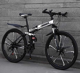 RICHLN Folding Mountain Bike RICHLN Foldable Mountainbike 24 / 26 Inches, MTB Bicycle With Spoke Wheel, Lightweight Mountain Bikes Bicycles Black 24", 21 Speed