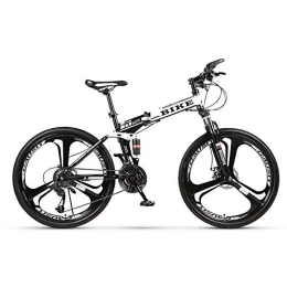 SEESEE.U Folding Mountain Bike SEESEE.U Foldable MountainBike 24 / 26 Inches, MTB Bicycle with 3 Cutter Wheel, White
