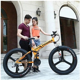 Shirrwoy Bike Shirrwoy 26 Inch Mountain Bike, Mountain Bicycle With Front Suspension Adjustable Seat, High-Carbon Steel Hardtail Mountain Bikes, Three Kinds Speeds 3 Spoke, Orange, 27 speed