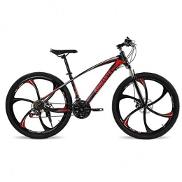 smzzz Folding Mountain Bike smzzz Sports Outdoors Commuter City Road Bike Bicycle Mountain 26inch Six-knife Wheel High-carbon Steel Unisex Dual Suspension Mountain Disc Brakes Red 21speed