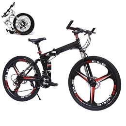 STRTG Bike STRTG Adult MTB Foldable Bicycle, Folding Bike, Folding Mountain Bike, Folding Outroad Bicycles, 21 * 24 * 27 * 30-Speed, 24 * 26-inch Wheels Outdoor Bicycle