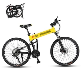 STRTG Folding Mountain Bike STRTG Folding Bike, Foldable Mountain Bicycle, Adult MTB Bikes, Folding Outroad Bicycles, 24 * 27 * 30Speed Lightweight Mini Folding Bike 24 * 26Inch