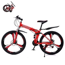 STRTG Bike STRTG Folding Bike, Folding Mountain Bike, Folding Outroad Bicycles, Streamline Frame, for 24 * 27Speed 24 * 26 in Outdoor Bicycle