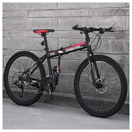 STRTG Folding Mountain Bike STRTG Lightweight Foldable Bikes, Folding Outroad Bicycles, Adult MTB Bikes, Foldable Mountain Bicycle, Folding Bike, 21 * 24 * 27Speed Mini Folding Bike 24 * 26Inch